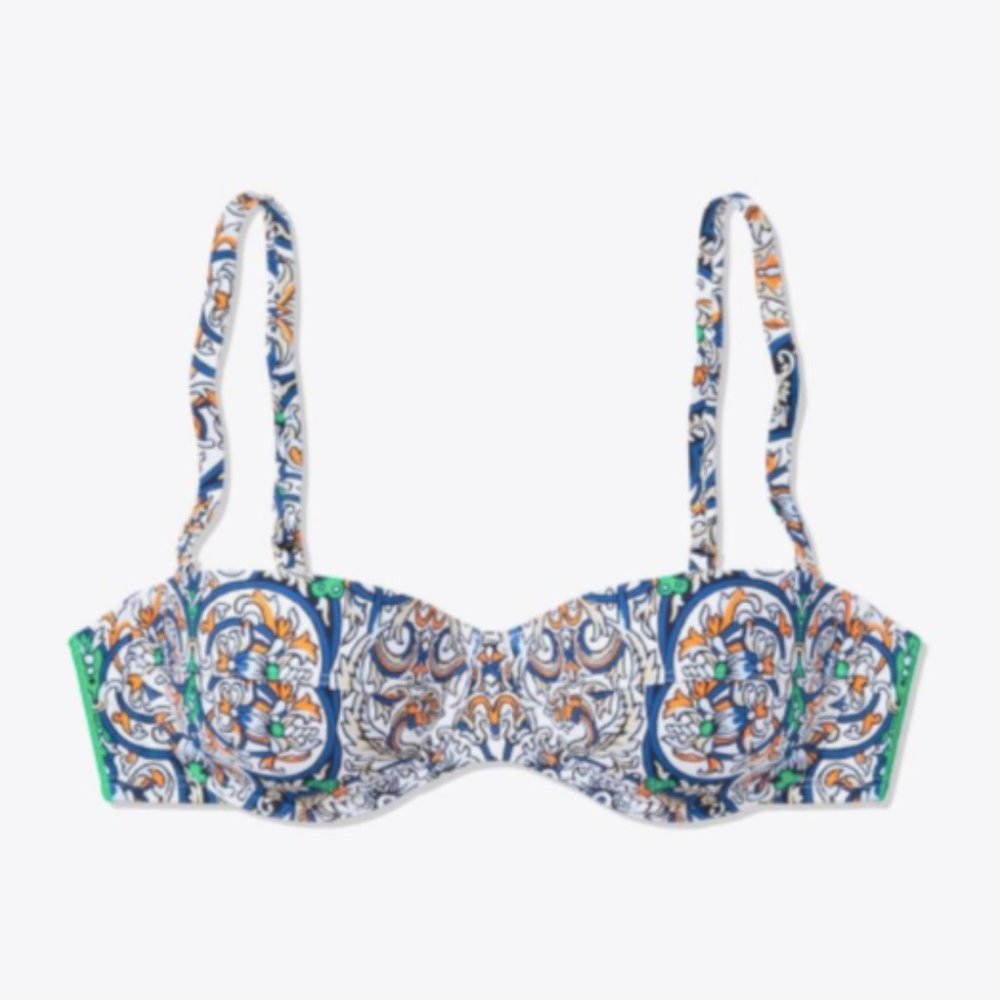 Tory Burch Grand Voyage Classic swim bra top NWT